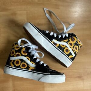 Size 13 kids VANS SK8 Hi Sunflower Sneakers